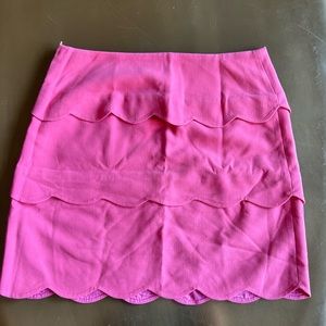 Pink Sandro scalloped mini skirt size 3 (large)